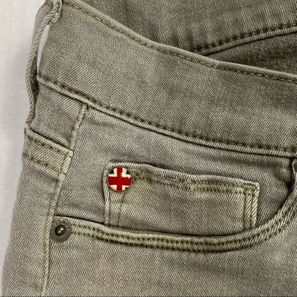 Green Denim, Hudson Natalie Jeans, 5-Pocket Style, Cotton Blend Stretch - Picture 9 of 14